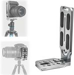 REYGEAK DSLR Camera L Quick Release Plate Bracket Vertical Horizontal Switching Tripod with Screws Wrench Compatible with Canon Nikon Sony DJI Osmo Ronin Zhiyun Stabilizer Tripod Monopod(Gray)