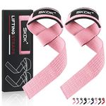 Lifting Straps Deadlift Gym Wrist Straps Weightlifting with Neoprene Cushioned Wrist Padded and Anti-Skid Silicone - for Bodybuilding, Xfit, Strength Training（Pairs）