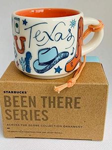 Starbucks TEXAS BEEN THERE SERIES ACROSS THE GLOBE COLLECTION ORNAMENT Ceramic Coffee Demitasse Mug, 2 Fl Oz