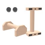 Leiblsufo Parallettes Bars – Fitness Push Up Bars, Wooden Mini Parallettes for Gravity Fitness Push Up Board, for Men and Women Workout