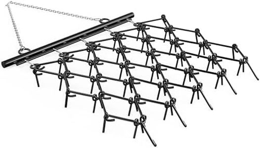 YITAMOTOR Heavy Duty Drag Harrow 5 FT x 4.5 FT, 1/2" Tines for ATV, UTVs, Lawn Tractors Leveling, Grading, Pastures, Breaking up Soil