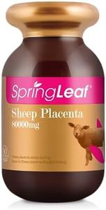 Spring Leaf Sheep Placenta 80000mg 90 Caps - Ultra Strength Woman Anti Aging & Wrinkle with Cellular Repair - Skin Cell Hydration Reduce Freckles & Blemishes - Regulate Production of Natural Skin Oil