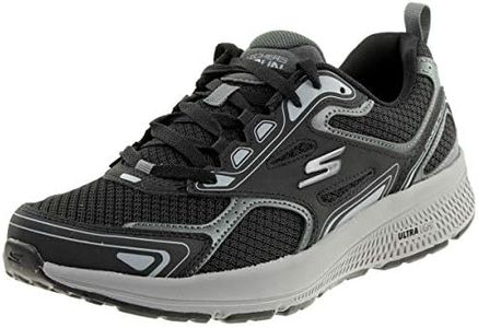 Skechers Men's GOrun Consistent-Athletic Workout Running Walking Shoe Sneaker with Air Cooled Foam, Black/Grey, 12 X-Wide