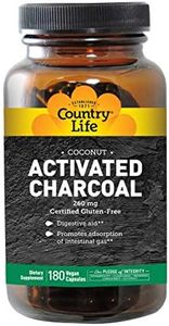 Country Life - Activated Charcoal 260 mg. - 180 Capsules