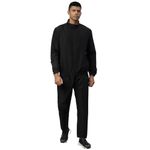 DIDA Men Light Breathable Regular Comfort Dry-Fit Activewear Outdoor Multi-Purpose Track Suit (Color : Black, Size : L)