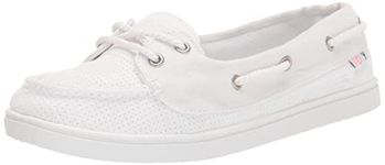 Roxy Women's Ahoy Ii Loafer Flat, White, 8 UK