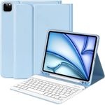 CC Store Keyboard Case for iPad Pro 11" 4th Gen 2022/3rd Gen 2021/2nd Gen 2020/1st Gen 2018,iPad Air 5th/4th Gen 10.9, Detachable Bluetooth Keyboard and Pencil Holder,Multi-Angle Adjustment (Blue)