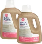 The Clean People Liquid Laundry Detergent - Recyclable Packaging, Stain Fighting - Ultra Concentrated, Laundry Soap - Spring Scent, 50 fl oz (2 Pack)