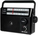 Retekess TR633 Radio AM FM, Portable Radio AM FM, External Antenna Jack, Transistor Battery Operated Radio by 4 AA Batteries Or AC Power