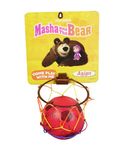 Asian Wooden Kids Basketball Set at Home (Masha and The Bear)|Basketball for Kids at Home - Portable Basketball with Wooden Board Hoop Net and Ball for Kids Indoor Outdoor Sports Game