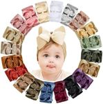 20pcs Baby Girl Bows Baby Headbands 6Inches Hair Accessories Infant Newborn Toddler Baby Bows and Nylon Headbands Big Bows for Baby Girls by doboi