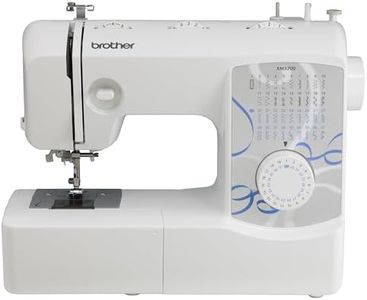 Brother XM3700 Machine, 37 Built-in Stitches, 5 Included Sewing Feet, 17.5 x 7.6 x 14.25 inches, White