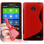 Cadorabo Case Compatible with Nokia Lumia X in Candy Apple RED - Shockproof and Scratch Resistant TPU Silicone Cover - Ultra Slim Protective Gel Shell Bumper Back Skin