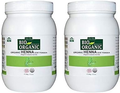 INDUS VALLEY 100% Organic Henna Leaf Powder Jar - Set of 2 (500g*2=1000g)