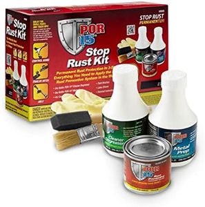 POR-15 Stop Rust Kit, Non-Porous Coating Seals and Protects Metal from Rust and Corrosion, Gloss Black