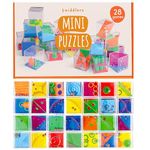 THE TWIDDLERS 28 Mini Cube Brain Teaser Puzzle Box Party Favor Set, Goodie Bag Filler, Birthday Party Toys, Educational Gift for Boys & Girls, Classroom