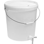 30 Litre Fermenting Bucket for Home Brew Beer/Wine/Cider Making, with Tap, Lid, Handle & Scale