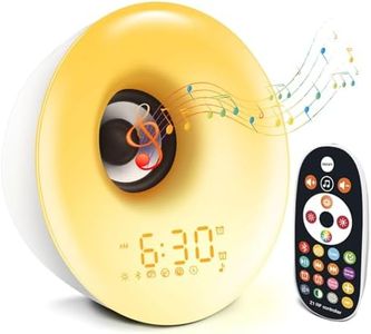Upgraded Sunrise Alarm Clock, Wake Up Light for Kids, Heavy Sleepers, Sleep Aid Sound Machine, Bluetooth Speaker with Light, 21 Nature Sounds, Ideal for Bedroom, Dorm, Gift with AU Adapter Included