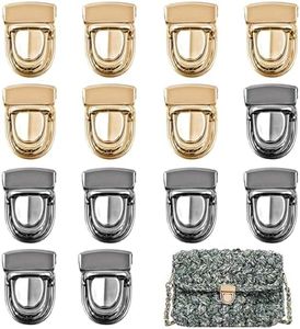 Biluer Cierres para Bolsos, 14 Piezas Cierre de Metálico para Bolso Cierres de Bloqueo de Presión Cierre de Pulgar para Carteras de Cuero para Accesorios Hardware Carteras Embragues DIY Artesanías