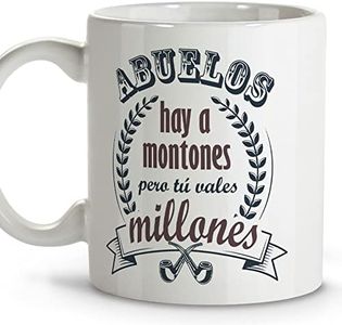 LolaPix Taza Abuelo. Taza Papá y Abuelo. Tazas Desayuno Originales. Taza Cerámica 330 ml. Regalos con Frases. Día del Padre
