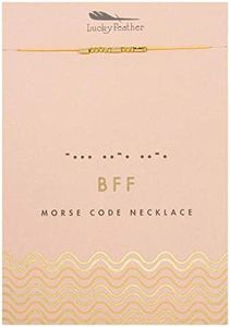 Lucky Feather Morse Code Secret Message Necklace - BFF