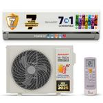 SHARP 2 Ton 3 Star Inverter Split AC (Copper, 7 Years Comprehensive Warranty, 7in1 Convertible, 2025 Model AH-SI24V3B-SC)