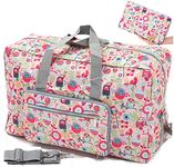 Ladies Women Foldable Travel Duffle Bag - Cute Floral Weekender Overnight Carry-on Bag - Large Hospital Bag (Z-Owl)