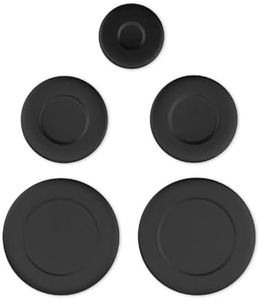 W10832694 Gas Stove Burner Cap Set Fit for Whirlpool Range Stove Burner, Replace W10597133 AP5988633 PS11727796 4363154, 5 Pcs