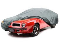 Kayme Heavy Duty Car Cover Custom Fit Pontiac Firebird, Waterproof All Weather for Automobiles, Full Exterior Covers Sun Rain UV Protection with Zipper Door.