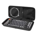 Linkidea Hard Travel Case for 75% Keyboard, Computer 84 Key Wireless Keyboard Carrying Case Protective Storage Box Bag, Compatible with Keychron K2, Logitech POP Keys Mechanical, Wireless Keyboard