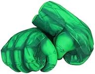 UrMsun Superhero Hands Gloves Kids Cosplay Costumes Fists,Big Soft Plush Hero Fists,Cosplay Halloween, Roleplay Gift for Birthday, Christmas for Boys Kids Children (Green)