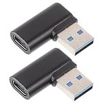 Artibetter 2pcs 90 Type-c Adapter Usb Connector Usb 90 Degree Adapter Usb Extender Usb Male to Female Converter Extender for Laptop Usb Adapter Travel Plastic Wash Bag Cell Phone