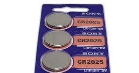 MICROUSB Compatible with Sony (Strip of 5) CR2025 3v Genuine Lithium Coin Cell Battery Blister Pack (Pack of 3)