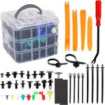 925Pcs Car Trim Clips, Assorted Plastic Car Retainer Clips Fasteners Kit, Car Rivet Clip Box with 5 Removal Tools, Nylon Bumper Expansion Rivets Car Body Clips Interior Door Trim Panel Fender Clips