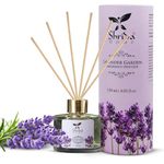 Shrida Lavender Garden Reed Diffuser Set – 120ml Glass Aroma Oil Diffuser with 6 Designer Reed Sticks | Toxin-Free, Long-Lasting Room Freshener for Home, Office & Bathroom (Up to 45 Days)