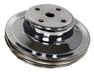 Compatible/Replacement for CHEVY BIG BLOCK 2 GROOVE CHROME PULLEY LONG PUMP BBC