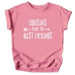 Cousins Make The Best Friend T-Shirt for Baby and Toddler Girls Fun Family Outfits Mauve Shirt