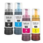 LAIPENG Compatible with Epson 104 Ink Cartridges for EcoTank 104 Multipack Ink Refill Bottles Black Cyan Magenta Yellow