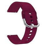 Soft Silicone 19MM Replacement Watch Band Belt Compatible For NOISE COLORFIT PRO 2/BOAT STORM Smart Watch Strap (WINE RED, 19MM BKL)