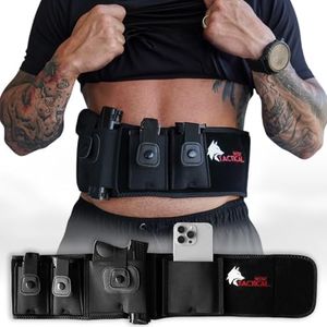 WOLF TACTICAL Belly Band Holster - Ambidextrous, Neoprene Breathable Holster, for Men and Women (M/L Up to 44” Belly)