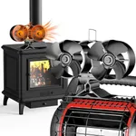 8-Blade Wood Stove Fan Heat Powered