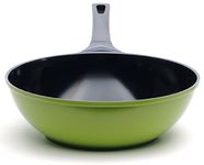 The 12" Green Earth Wok by Ozeri, with Smooth Ceramic Non-Stick Coating (100% PTFE and PFOA Free)