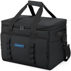 Hulongo Glaciere Grand Pliable Glacière Souple Isotherme Etanche Sac Pique Nique pour Courses, Camping, Randonnée et Voyage, 37L, Noir