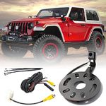 WASTOREEL Car Backup Camera Reverse Rear View Spare Tire Mount Camera Kit Compatible with Jeep Wrangler JK 2007-2018 W/ Wire Adapter Waterproof Wide Angle Guidelines