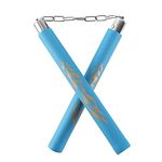 Nunchuck,Safe Foam Rubber Training Nunchucks/Nunchakus with Steel Chain for Kids for Beginners Practice and Training (Blue)