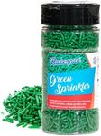 Bakerpan Green Jimmies Sprinkles - 6 Ounces Green Sprinkles for Cake Decorating, Edible Sprinkles for Cupcakes, Ice Cream (Made in USA)