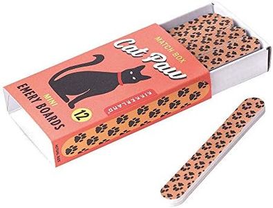 Kikkerland Nail Files - Cat Paw Design - Mini Emery Boards, 12 Count