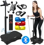 Lunix LX18 Whole Body Vibration Plate with Handles & Magnetic Acupoints, Power Plate Vibration Platform, Vibration Plate for Lymphatic Drainage, Vibrating Exercise Machine, Includes Phone Holder