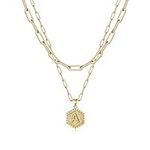 Dainty Layering Initial Necklaces f