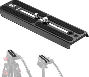 NEEWER 501PL Tripod Quick Release Plate Compatible with MVH500AH MVH502AH, 6.3"/16cm Extended Camera Mounting Plate with 1/4" 3/8" Screws, Anti Off Pin for GM001 GM002 GM006 Fluid Heads, QR6